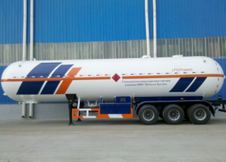 Semi-remorque-citerne de GPL, semi-remorque de camion-citerne de gaz de pétrole liquéfié 58000L avec 3 essieux pour GPL