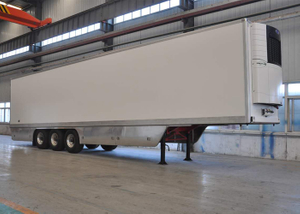 Pneu simple de remorque de camion réfrigéré de 45ft 3 essieux avec des unités de réfrigérateur de transporteur pour la congélation et les cargaisons fraîches, remorques de réfrigérateur
